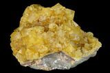 Yellow Cubic Fluorite Crystal Cluster - Morocco #159954-1